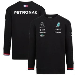 ใหม่ล่าสุด เสื้อกีฬาแขนยาว ลายทีมแข่งรถ F1 Mercedes Benz Team F1 และเสื้อยืดแขนยาว แฟชั่นฤดูร้อน สําหรับผู้ชาย และผู้หญิง 2022
