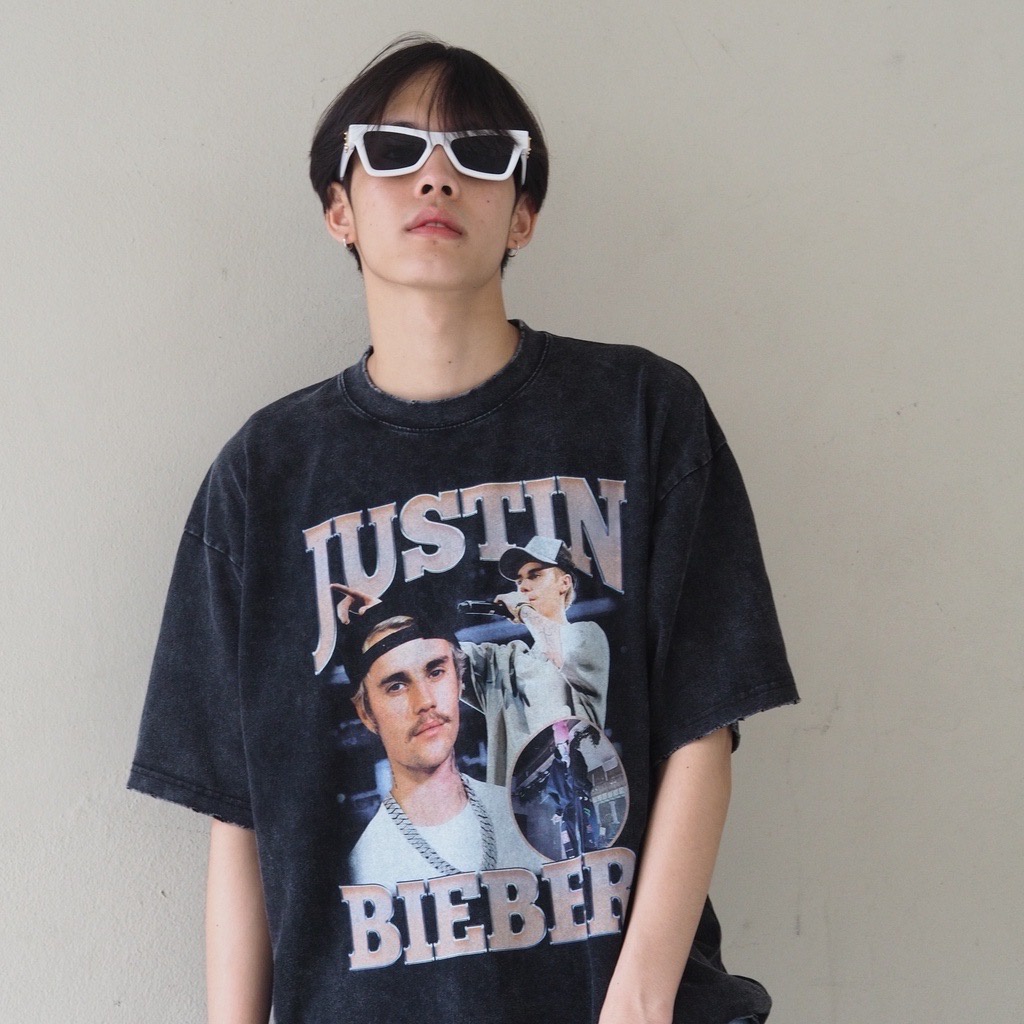 spenzer-streetjustin-bieber-เสื้อยืดคอกลมแขนสั้นสกรีนลาย-เสื้อยืดแฟชั่นผู้ชาย-ใหม่-เสื้อยืดเกาหลี-แฟชั่นเกาหล