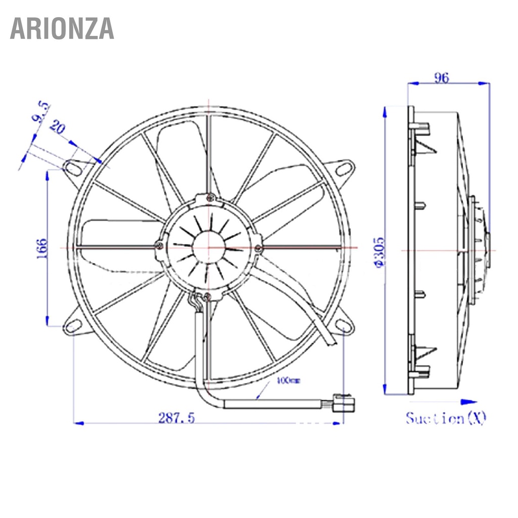 arionza-พัดลมระบายความร้อนเครื่องปรับอากาศ-24v-160w-เครื่องยนต์มอเตอร์พัดลมระบายความร้อน-universal-fit-สำหรับรถบรรทุกรถบัส