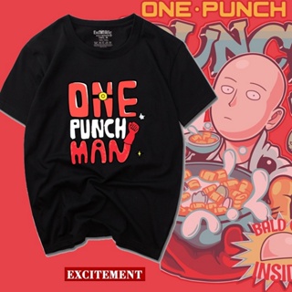 เสื้อยืดแขนสั้นลําลอง คอกลม ผ้าฝ้ายแท้ ขนาดใหญ่ พิมพ์ลาย One Punch Superman สร้างสรรค์ สําหรับผู้ชาย และนักเรียนS-5XL