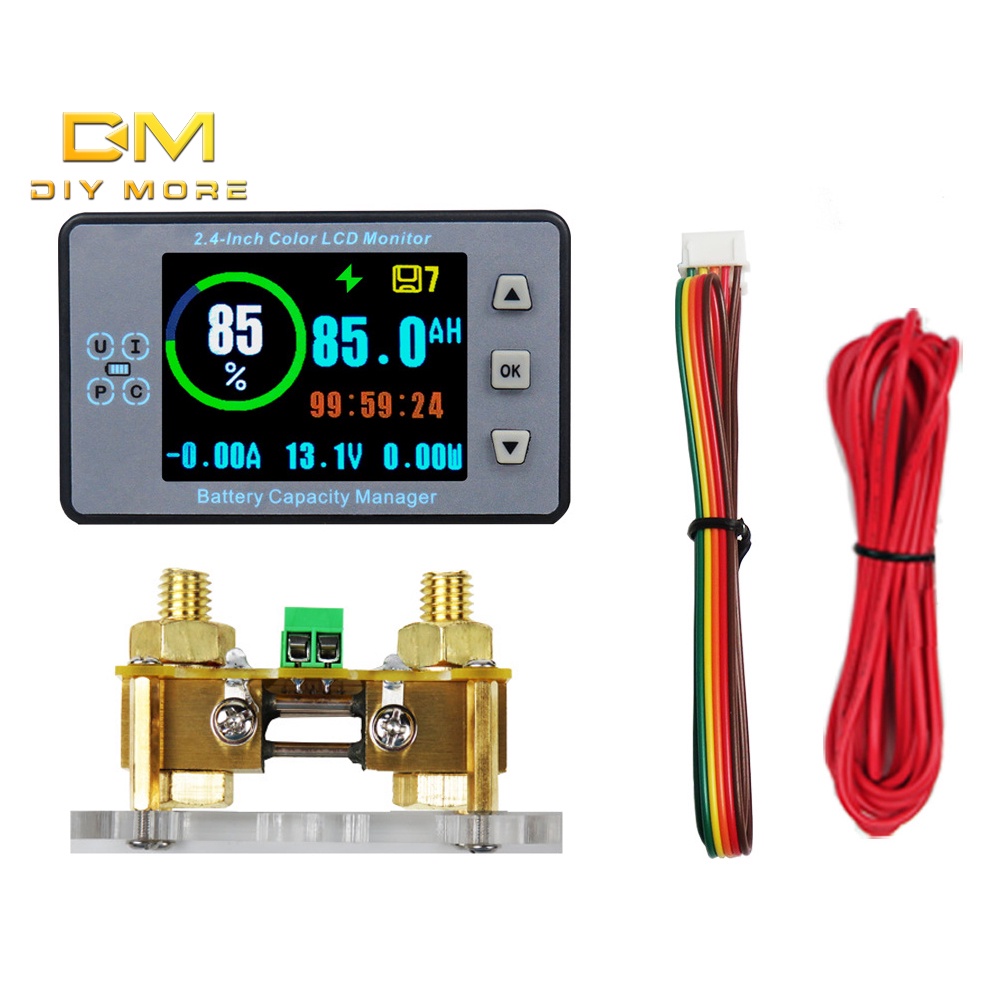 diymore-va98102-4-นิ้ว-หน้าจอสี-ความแม่นยําสูง-แรงดันไฟฟ้าบลูทูธ-และกระแสไฟ-มิเตอร์วัดความจุ-ยานพาหนะไฟฟ้า-แบตเตอรี่-rv-เครื่องวัดโคลอม-dc8-100v-พร้อมฐาน