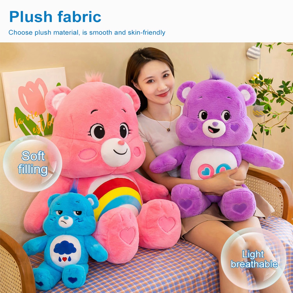 tiktok-carebear-หมีสายรุ้งน่ารัก-ไซด์-1เมตร-27-ซม-48-ซม-น่ารักมากขนนุ่มสุดๆ