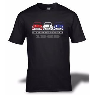 Sanc6 [พร้อมส่ง] เสื้อยืดแขนสั้น ลําลอง เนื้อผ้าฝ้าย 100% พิมพ์ลาย Italian Job Mini Cooper 1969 พลัสไซซ์ ของขวัญวันเกิด