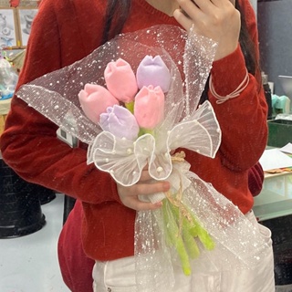 ช่อดอกทิวลิปประดิษฐ์ ของขวัญวันเกิด สําหรับตกแต่งบ้าน DIY