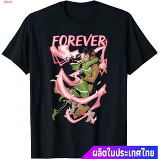 เสื้อยืดผู้ ขายปีใหม่เสื้อยืดกีฬา Marvel X-Men Rogue And Gambit Forever Kiss Valentines Day T-Shirt Popular T-shirtsS-5