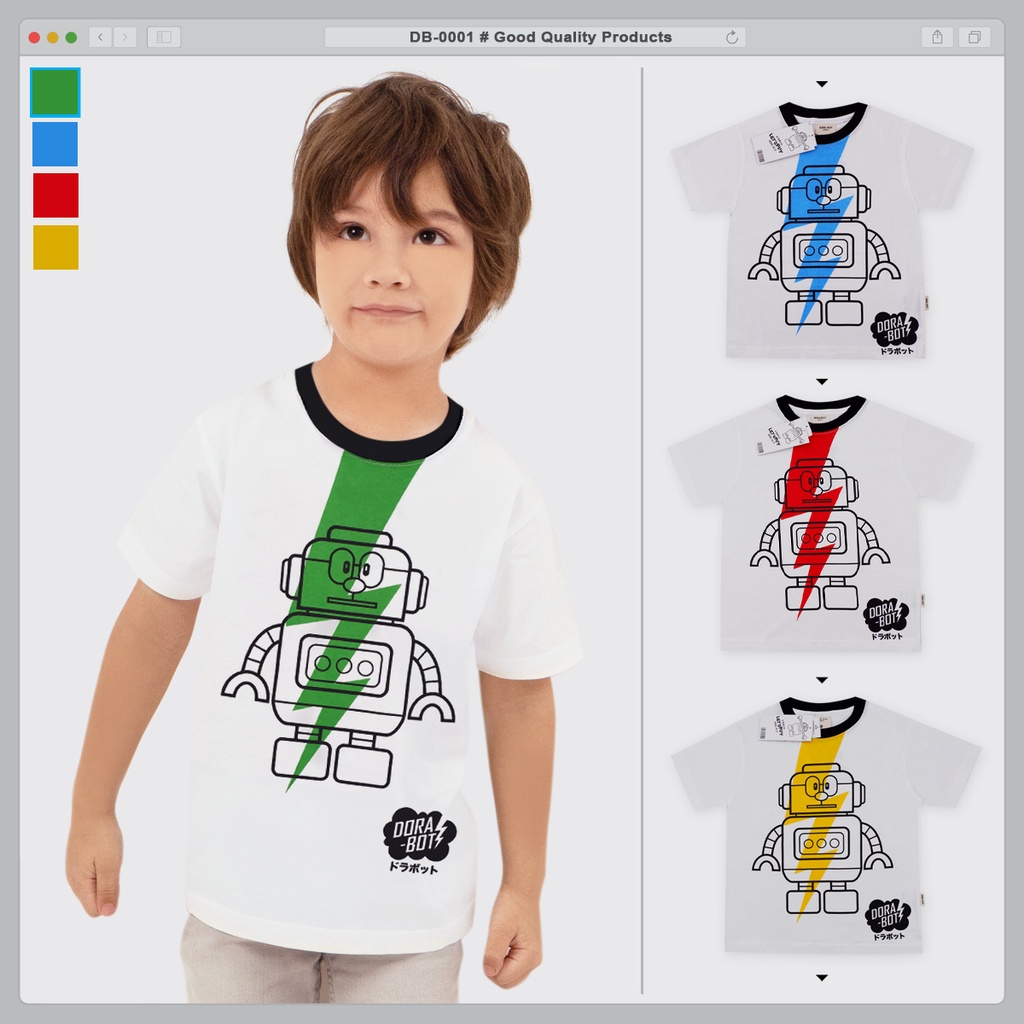 db-0001-dora-bot-t-shirts-เสื้อยืดเด็กคอกลม-ลายโดราบอท-ลิขสิทธิ์แท้