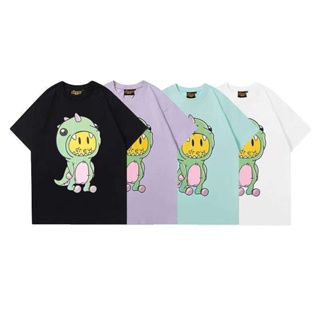 Drew House Smiley T-shirt Printing Color LOGO O-Neck Short Sleeve Men Women High Quality Cotton Top Tees Oversize S_01