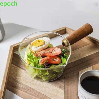 Epoch หม้อต้ม ด้ามจับไม้ใส สําหรับทําอาหาร นม ในครัวเรือน