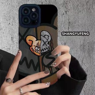 เคสโทรศัพท์มือถือ แบบนิ่ม กันกระแทก ลายหมี สําหรับ iphone 6 7 8plus 11PRO max 11 12 13 14 Promax X max