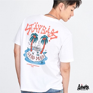 Just Say Bad ® เสื้อยืด รุ่น Island สีขาว ( ลิขสิทธิ์แท้ ) แขนสั้น เสื้อยืดชาย หญิง  M L XL 2XL / TS