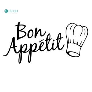 Dr BEI สติกเกอร์วอลเปเปอร์ ลาย Bon Appetit แฟชั่น สําหรับติดตกแต่งผนังบ้าน ห้องรับประทานอาหาร ห้องครัว