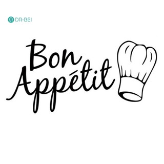 Dr BEI สติกเกอร์วอลเปเปอร์ ลาย Bon Appetit แฟชั่น สําหรับติดตกแต่งผนังบ้าน ห้องรับประทานอาหาร ห้องครัว