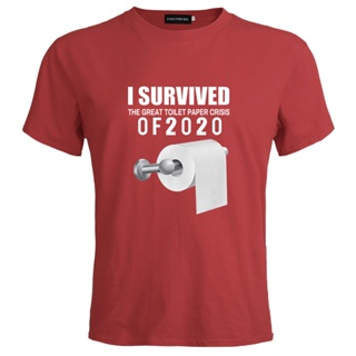 Qiuy5 {พร้อมส่ง เสื้อยืดแขนสั้นลําลอง ผ้าฝ้าย 100% พิมพ์ลาย Survived ใส่สบาย พลัสไซซ์ ไซซ์ XS-6XL สําหรับผู้ชาย ของขวัญว