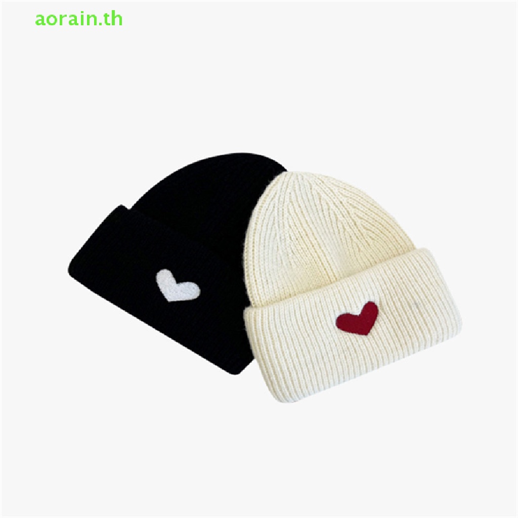 aorain-th-หมวกบีนนี่-ผ้าถัก-ปักลายหัวใจ-สไตล์ฮิปฮอป-แฟชั่นฤดูหนาว-สําหรับผู้หญิง