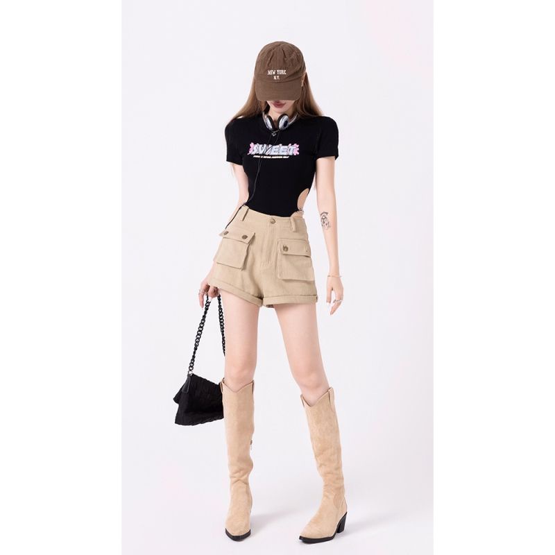 black-short-sleeved-t-shirt-หญิงสาวเสื้อตัวฤดูร้อนน้ำค้างลูกโซ่เชนโซ่-slimmingเสื้อเปิดไหล-mss398