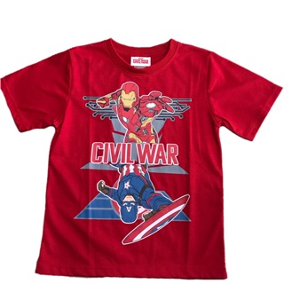 เสื้อยืดลิขสิทธิ์แท้ 100%  Captain America เสื้อเด็กชาย_09