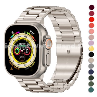สายนาฬิกาข้อมือสเตนเลส สําหรับ Smart Watches Series Ultra 8 7 6 SE 5 4 3 2 1 ขนาด 49 มม. 41 มม. 45 มม. 44 มม. 42 มม. 40 มม. 38 มม.