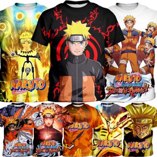 เสื้อยืดแขนสั้นลําลอง พิมพ์ลายการ์ตูนนารูโตะ Sasuke แฟชั่นฤดูร้อน สําหรับเด็กผู้หญิง และเด็กผู้ชาย อายุ 3-13 ปี