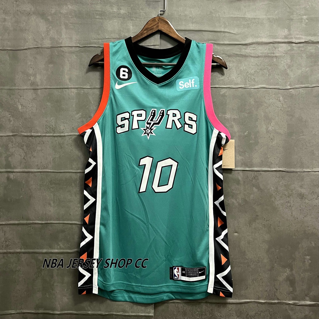 648-jeremy-sochan-nba-san-antonio-spurs-jeremy-sochan-ปี-2022-23-สําหรับผู้ชาย-เสื้อกีฬาแขนสั้น-ลายทีม-green-jersey-10-ชิ้น