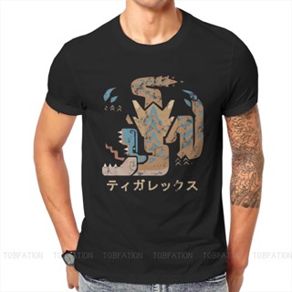 เสื้อยืด Iceborne Tigrex Fashion TShirts Monster Hunter MH Yiankutku ARPG Game Male Harajuku Fabric Streetwear T Sh_03