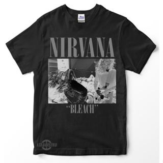 Nirvana Bleach Plastisol Screen Printing Short Sleeve Cotton Combed 24s Tshirt M-XL for Men_03