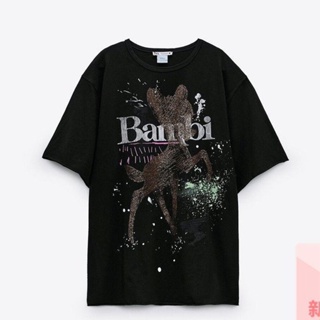 เสื้อยืดใหม่ZARA Summer New Disney Bambi เสื้อยืดพิมพ์ลาย เสื้อยืดพิมพ์ลาย-3XL_03