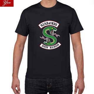 Riverdale SouthSide Serpents Snake Printing T-Shirts men Kawaii Funny O-neck TShirts Tees Tops men_01