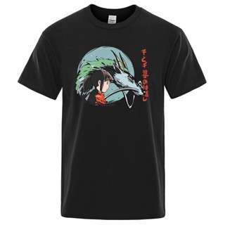 Spirited Away Tshirts Mens ชาย Streetwear ผู้ชาย Tee เสื้อ Harajuku ญี่ปุ่น Anime Tshirt เสื้อยืดผู้ชาย เสื้อยืดผู้_07