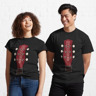 เสื้อเชิ้ตแขนสั้น เสื้อยืดแขนสั้น เสื้อยืดผ้าฝ้าย tshirt GUITAR HEADSTOCK ART - DANELECTRO HODAD Classic T-Shirt 821718