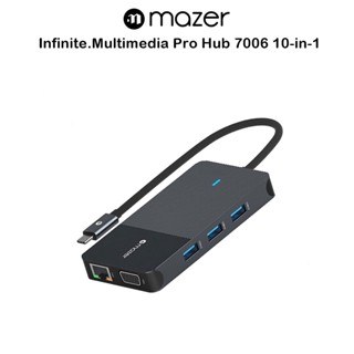 Mazer Infinite ProHub 10in1 USB-C PD3.0 ฮับมัลติพอร์ต100W 4Kเกรดพรีเมี่ยม สำหรับ Windows iOS Mac(ของแท้100%)