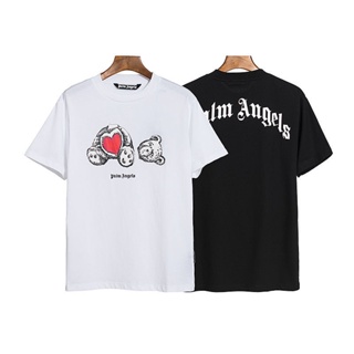 Palm Angels Red Heart Decapitated Bear Teddy Men Women Short-Sleeved T-Shirt Trendy_02