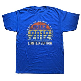 Funny 10 Year Old Gifts Vintage 2012 Limited Edition 10th Birthday T Shirts Graphic Cotton Streetwear Short Sleeve _03