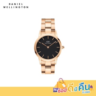 (ทักแชทรับโค้ด) Daniel Wellington นาฬิกาข้อมือ Iconic Link RG Black 28มม สีโรสโกลด์