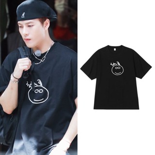  ใหม่เอี่ยมTee เสื้อยืดผ้าฝ้ายพิมพ์ลายแฟชั่น Wang Jiaer Jackson เดียวกันเสื้อยืดแขนสั้น street ยิงเสื้อผ