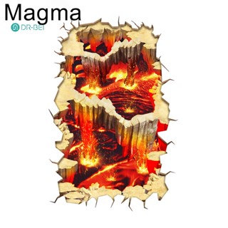 Dr BEI สติกเกอร์ติดผนัง ลายภูเขาไฟ Magma Sky สําหรับตกแต่งบ้าน ห้องนอน ทางเดิน 2 ชิ้น