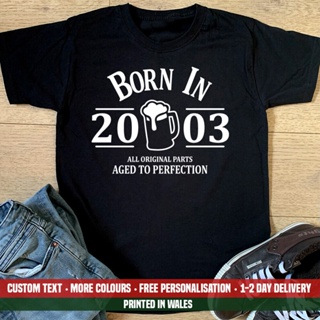 Born In 2003 Beer Glass 18Th Sdrinkfriendfunny MenS Tee Good Sale Tops For Birthday/Christmas_03