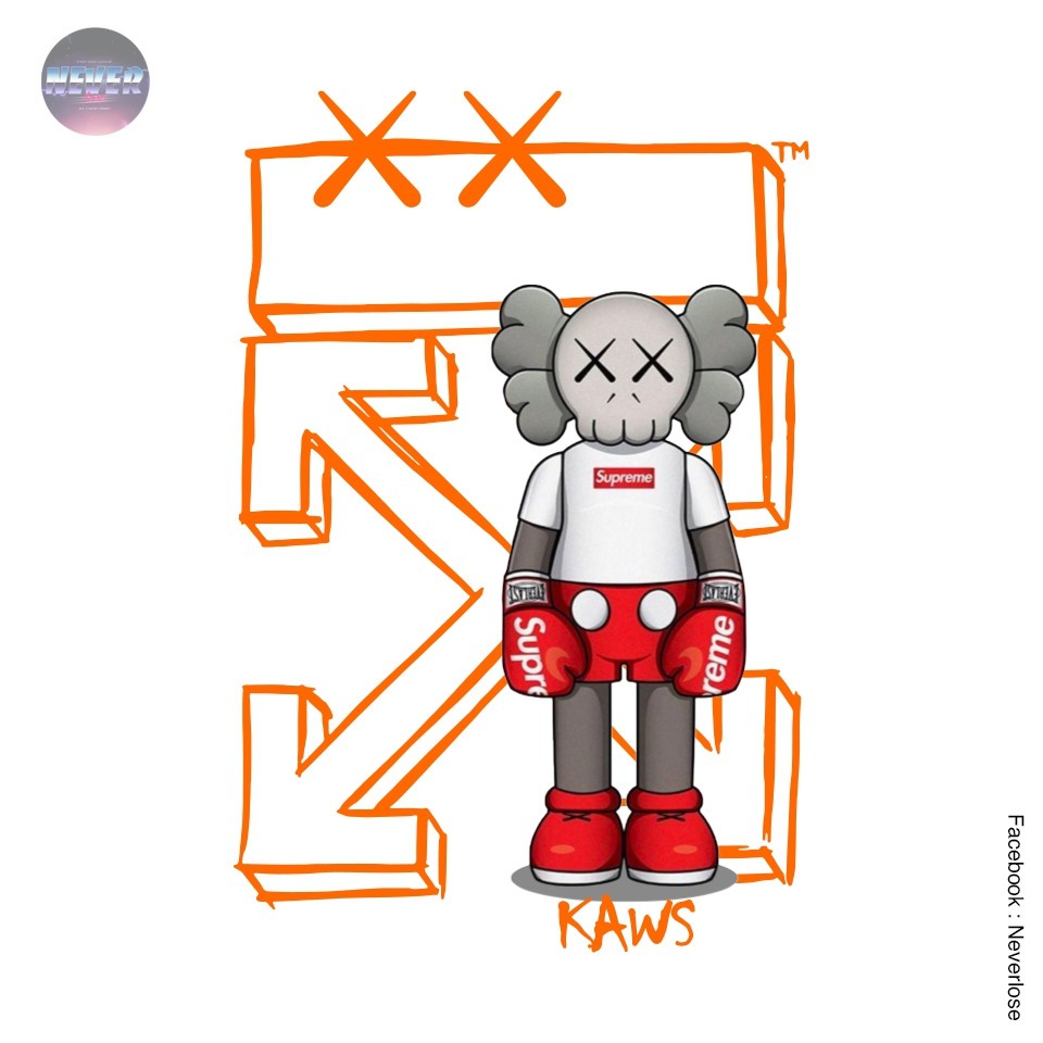 เสื้อยืดสกรีนลายแนวสตรีท-off-kaws-neverlose-เสื้อผู้ชาย-ผู้หญิง