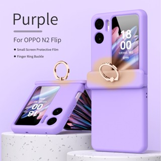 เคสโทรศัพท์มือถือแบบแข็ง ผิวด้าน ฝาพับ พร้อมช่องใส่บัตร สําหรับ Oppo Find N2 Find N2 Find N2 Flip 5G