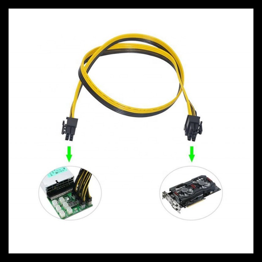 สายพ่วงการ์ดจอ-สายไฟการ์ดจอ-6-pin-to-8pin-6-2-สายไฟใหญ่หนา-16awg-ใช้สำหรับ-psu-server-m-to-m