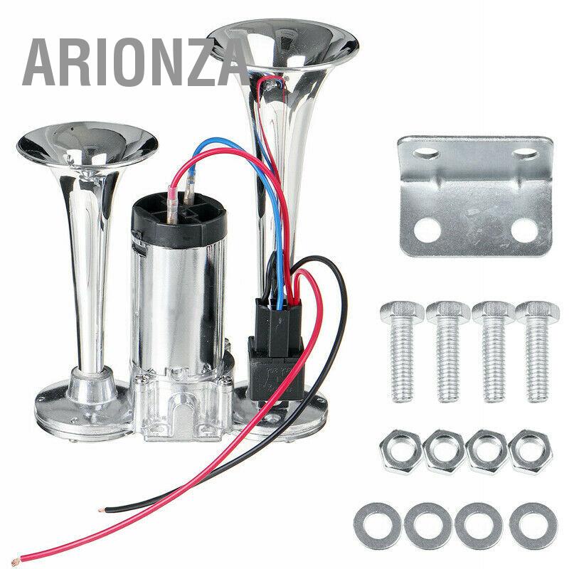 arionza-dual-air-horn-12v-600db-เดซิเบลสูง-electric-kit-สำหรับรถบัสรถบรรทุกขนาดใหญ่