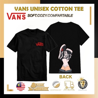 ♠◙🔥Promosi Murah🔥 VANS 16 TShirt 100% Cotton Unisex Men Women Round Neck Short Sleeve Baju Lelaki Wanita SKATEBOARD