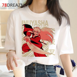 เสื้อ ยืด ผู้ชาย inuyasha เสื้อยืดผู้ชาย harajuku kawaii 2022 คู่ฮาราจูกุเสื้อยืดความงามฮาราจูกุ_01