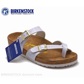 【Original】Birkenstock Mayari Mens/Female Classic Cork White Mirror Sandals Slippers 34-46