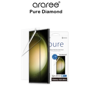 Araree Pure Diamond X2 ฟิล์มEPUเกรดพรีเมี่ยมจากเกาหลี ฟิล์มสำหรับ Galaxy S23/S23Plus/S23Ultra(ของแท้100%)