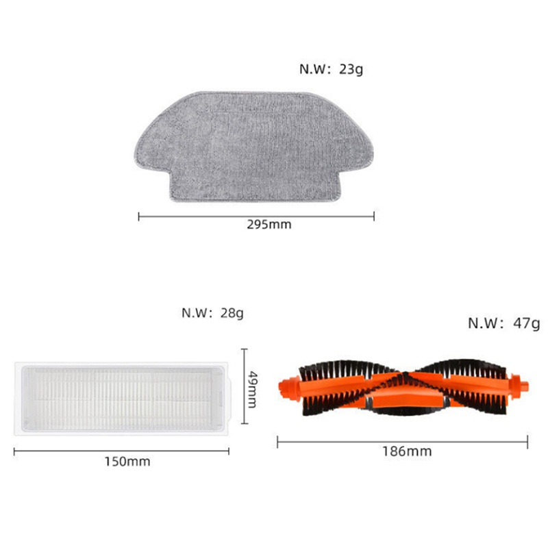 แปรงหลัก-แปรงด้านข้าง-ผ้าม็อบ-ฟิลเตอร์-ล้อทั่วไป-อุปกรณ์เสริม-สําหรับหุ่นยนต์ดูดฝุ่น-xiaomi-mi-robot-vacuum-mop-pro-stytj02ym-3c-8-ชิ้น