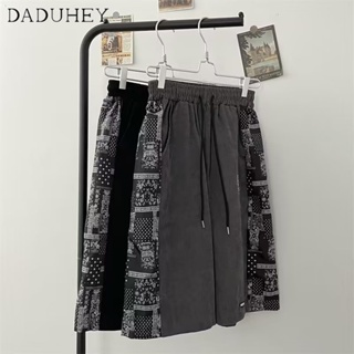 DaDuHey🔥 Mens Chinese Style Popular Loose Short Pants Comfort Printing Fashion Brand Casual Pants