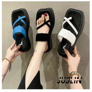 JUSLIN  รองเท้าแฟชั่นผู้หญิง รองเท้าแตะ สะดวกสบาย สไตล์เกาหลี แฟชั่น สวยงาม สวย Korean Style Stylish B28G06E 37Z230910