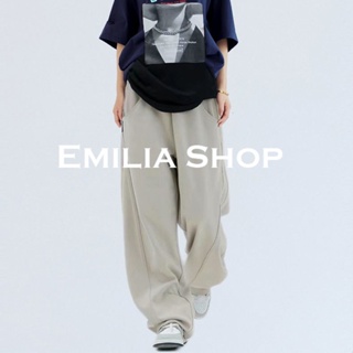 EMILIA SHOP กางเกง กางเกงกีฬา  กางเกงขายาว สบาย เสื้อผ้าฝ้ายเสื้อผ้าแฟชั่นผู้หญิง K011210 0228