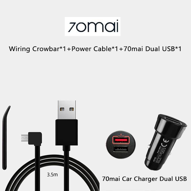 สายชาร์จ Micro USB 70Mai สําหรับรถยนต์ 70Mai A800S 70Mai A500S 70Mai 1S ...
