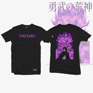 เสื้ออนิเมะ Naruto - Uchiha Sasuke เสื้อยืดผ้าฝ้าย